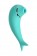 Бирюзовый вакуум-волновой стимулятор клитора Dolphin с вибрацией
