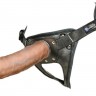 Насадка-фаллоимитатор на кожаных трусиках Harness Ultra Realistic 8  - 20 см.