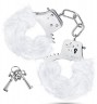 Белые игровые наручники Plush Fur Cuffs