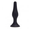 Чёрная анальная пробка из силикона среднего размера ANAL BOTTLE PLUG SILICONE MEDIUM - 11,5 см.