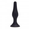 Чёрная анальная пробка из силикона среднего размера ANAL BOTTLE PLUG SILICONE MEDIUM - 11,5 см.