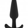 Чёрный анальный стимулятор Butt Plug No.29 - 12,5 см.