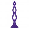 Фиолетовая анальная елочка Silicone Triple Probe - 14,5 см.