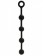 Чёрная анальная цепочка из силикона - 38 см.