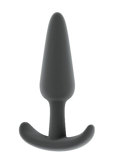 Серый анальный стимулятор Butt Plug No.29 - 12,5 см.