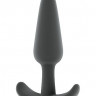 Серый анальный стимулятор Butt Plug No.29 - 12,5 см.