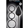 Анальная пробка Renegade 3 Ring Circus Medium Black с эрекционными кольцами