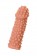 Телесная насадка на фаллос с бугорками Extreme Sleeve 010 S-size - 14,7 см.