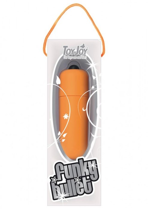 Оранжевая вибропуля Funky Bullet - 5,5 см.