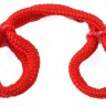 Красные верёвочные оковы на руки или ноги Silk Rope Love Cuffs