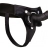 Чёрный страпон Realistic 7 Inch Strap-On - 21,3 см.