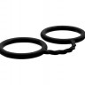 Чёрные силиконовые наручники BONDX SILICONE CUFFS