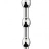 Серебристый уретральный стимулятор Sinner Solid Metal Dilator With Pull Ring - 15,5 см.