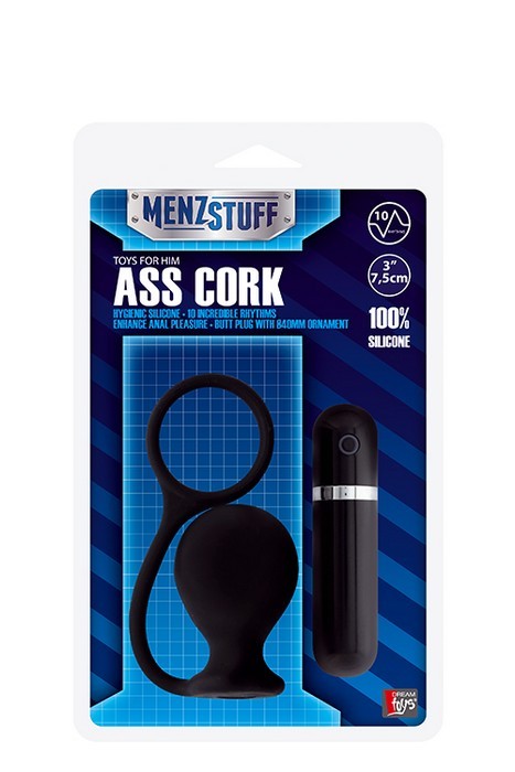 Анальная вибровтулка MENZSTUFF ASS CORK WIDE - 7,5 см.