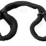 Черные верёвочные оковы на руки или ноги Silk Rope Love Cuffs