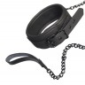 Чёрный ошейник с поводком BLAZE COLLAR AND CHAIN BLACK