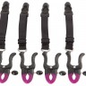 Пажи для чулок с зажимами для половых губ Bad Kitty Suspender Straps with Clamps