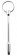 Серебристый уретральный стимулятор Sinner Solid Metal Dilator with Pull-out-ring - 14,5 см.