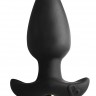 Чёрная анальная пробка с вибраций Butt Throb - 13 см.