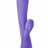 Фиолетовый вибратор с клиторальным отростком Fane - 22 см.