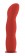 Красный страпон Deluxe Silicone Strap On 8 Inch с волнистой насадкой - 20,5 см.