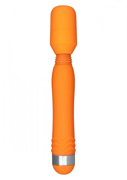 Оранжевый массажер FUNKY WAND MASSAGER - 20 см.