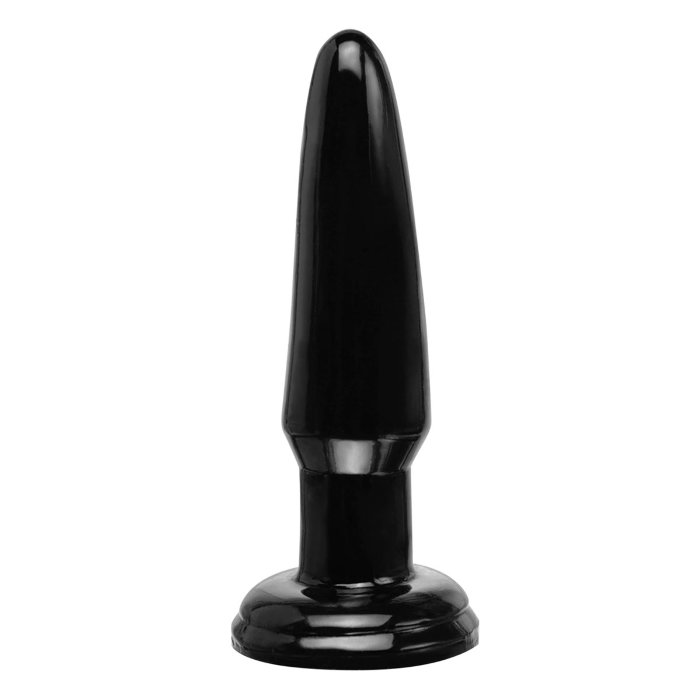 Черная анальная пробка Basix Rubber Beginners - 10,9 см.