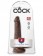 Коричневый фаллоимитатор с мошонкой и присоской 6  Cock with Balls - 17,8 см.