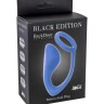 Синее эрекционное кольцо с анальной пробкой Button Anal Plug