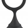 Черное силиконовое кольцо Cock ring   weight с утяжелением