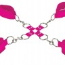 Розовый комплект оков  Velcro hand and leg cuffs