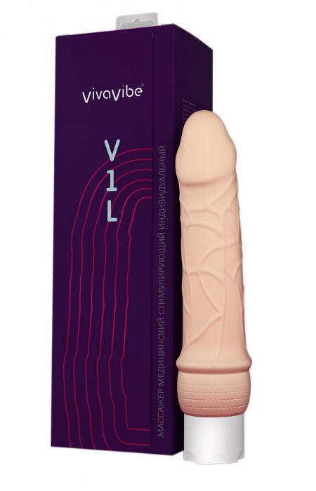 Вибромассажер-реалистик V1L - 21,5 см.