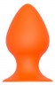 Оранжевая анальная пробка PLUG WITH SUCTION CUP - 13,4 см.