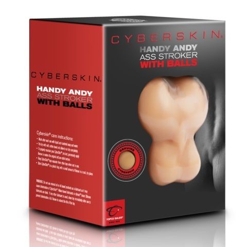 Реалистичный мастурбатор-попка с мошонкой Handy Andy Ass Strocker With Balls