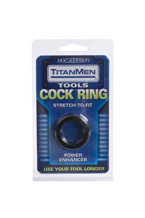Чёрное эрекционное кольцо Titan Men
