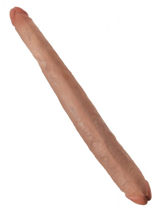 Двусторонний кофейный дилдо 16  Tapered Double Dildo - 40,6 см.