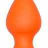 Оранжевая анальная пробка PLUG WITH SUCTION CUP - 11,6 см.