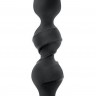 Черная витая пробка-елочка с ограничителем - 16 см.