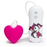 Розовый клиторальный вибростимулятор-сердечко SILICONE PINK HEART CLITORAL VIBRATOR