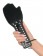 Чёрная шлёпалка в форме ладошки  SPANK ME PADDLE - 28,5 см.