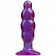 Фиолетовая рельефная анальная пробка - 14 см.
