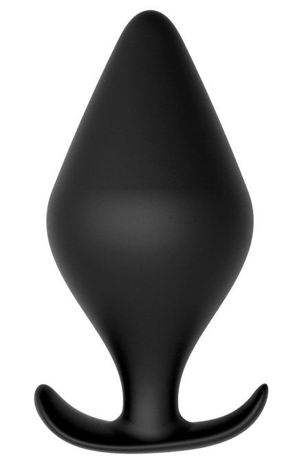 Черная анальная пробка PLUG WITH T-HANDLE - 14,6 см.