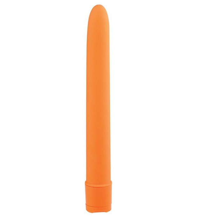 Оранжевый вибратор BASICX MULTISPEED VIBRATOR ORANGE 6INCH - 15 см.