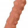 Телесная насадка на фаллос с крупными бугорками Extreme Sleeve 011 L-size - 16,4 см.
