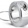 Серебристый утяжелитель для мошонки и пениса Sinner Metal Cock And Ball Lock Medium