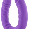 Фиолетовый двусторонний фаллоимитатор 18 inch Silicone Slim Double Dong  - 45,7 см.