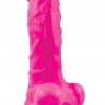 Розовый фаллоимитатор Pleasures Thick 5 Dildo - 18,3 см.
