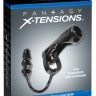 Чёрная насадка с анальной втулкой Extreme Enhancer with Anal Plug - 9,6 см.
