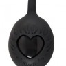 Чёрные вагинальные шарики с сердечками BLACK VELVETS