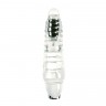 Прозрачный вибромассажёр Aurora Light Up - 18,4 см.